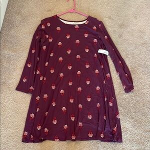 Floral Dress in Burgundy